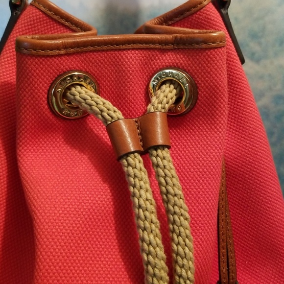 Michael Kors 🎈LIKE NEW🎈 Bucket Bag Red & Brown - Picture 3 of 8